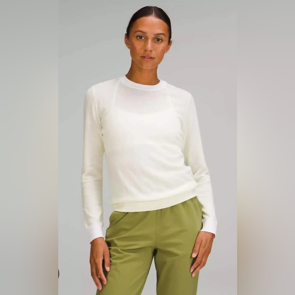 lululemon athletica White Crew Neck Sweater